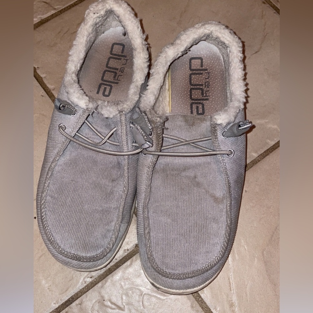 Womens fur lined hey dudes